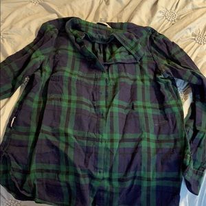 Green plaid shirt